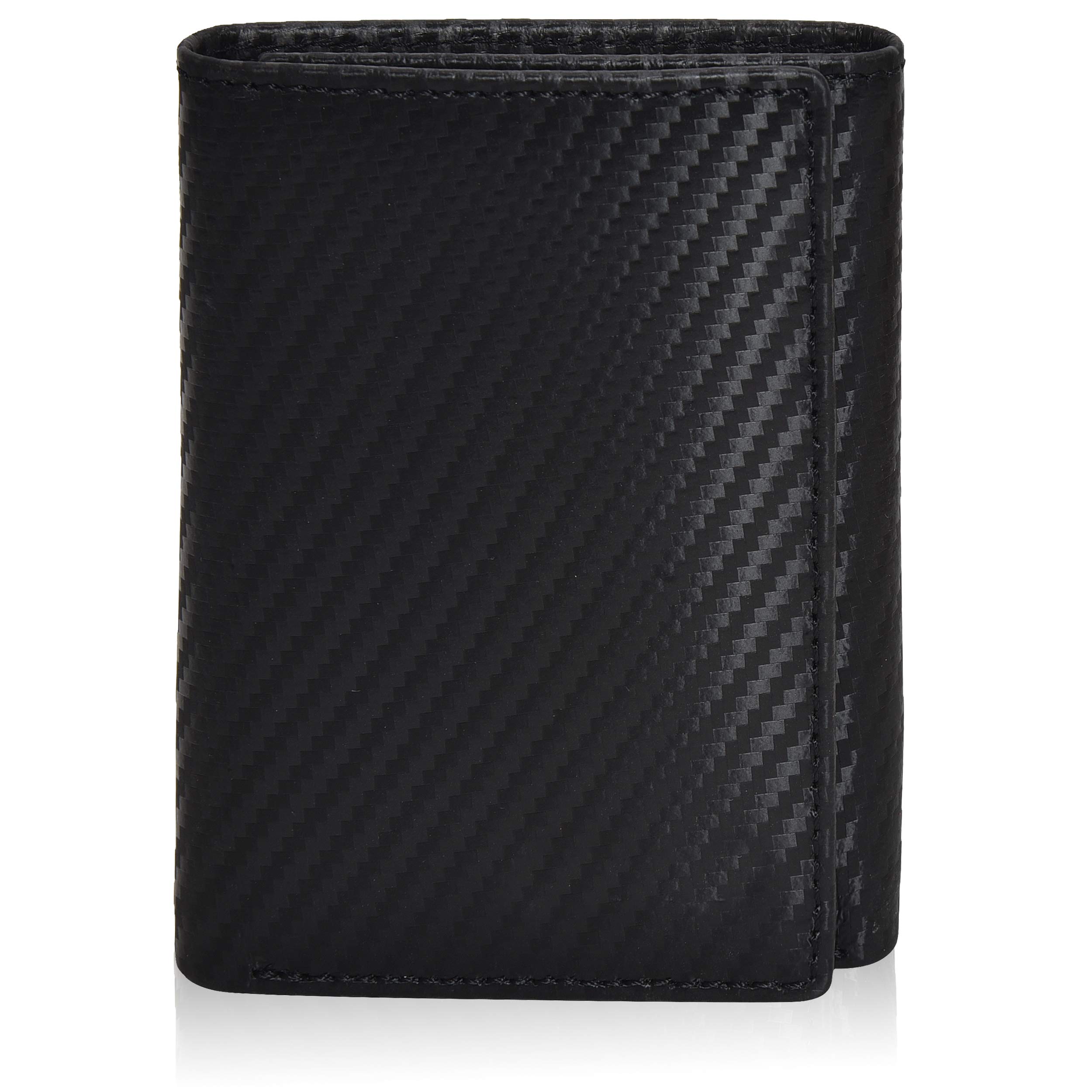 ESTALONLeather Trifold Wallet For Men - RFID Blocking - 6 Card Slots, 2 Slip Pockets & 1 Front ID Window - Minimalist Design, Slim Wallet