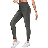 THE GYM PEOPLE Women's High Waisted Jeggings Pants Stretchy Tummy Control Skinny Jean Leggings with Pockets