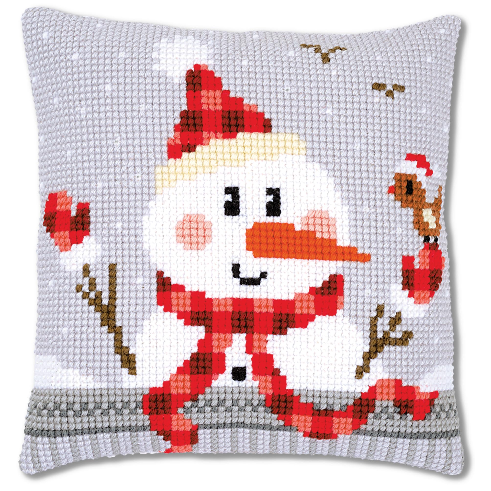 Cross Stitch Cushion Kit Snowman