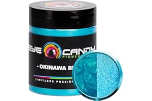 Eye Candy Mica Powder Pigment “Okinawa Blue” (25 gr) Multipurpose DIY Arts and Crafts Additive | Natural Bath Bombs, Resin, Paint, Epoxy, Soap, Nail Polish, Lip Balm