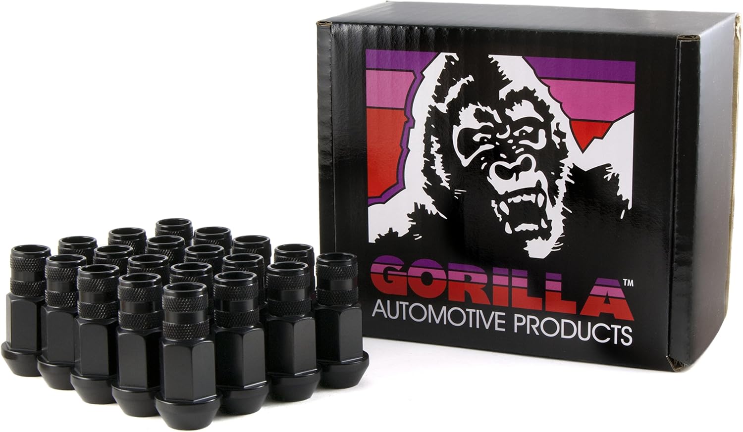 Gorilla Automotive 44038BK20 Black 12mm x 1.50 Thread Size