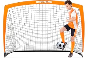 Happy Jump Soccer Goal 7'x5', 6.6‘x3.3', 5'x3.6', 4'x3', 3'x2.2' Soccer Net for Kids Backyard