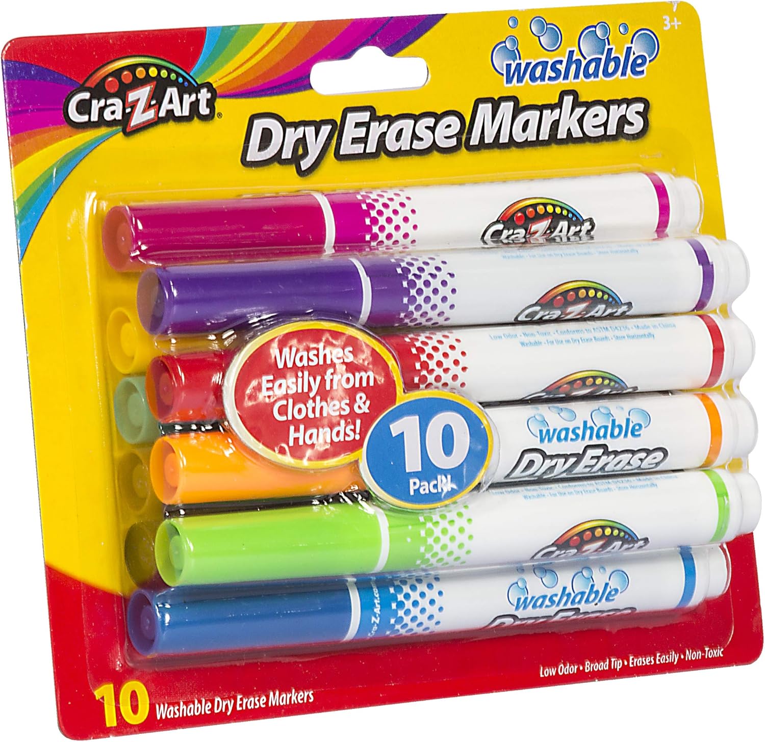 CraZArt Washable School Dry Erase Markers 10 Count Office Supplies