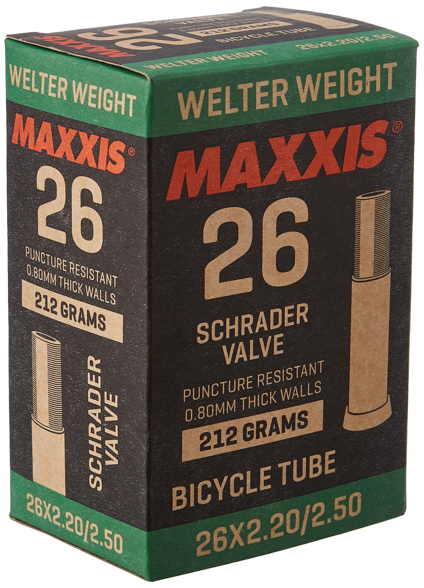 Maxxis Welterweight Presta Tube - Black, 24 x 1.90/2.125-Inch