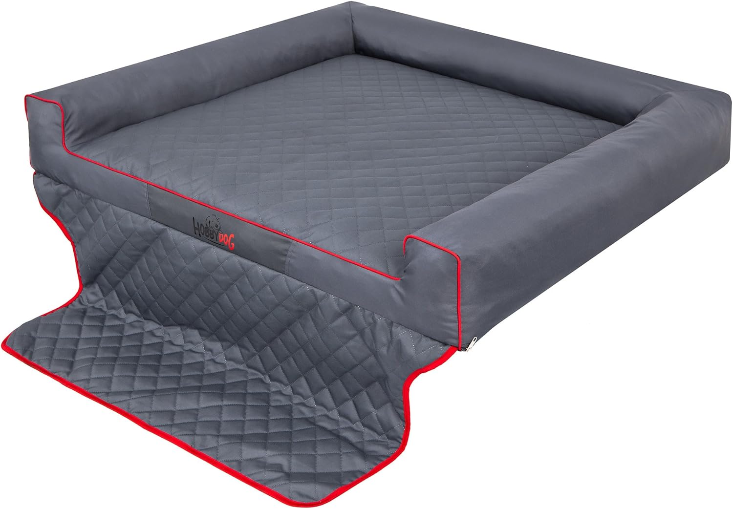 Hobbydog R2 Viki Dog Basket/Bed/Sofa Suitable for Trunks 100 x 80 cm, Grey - Image 3