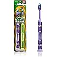 GUM Crayola Marker Children’s Toothbrush, Soft Bristled Kids’ Toothbrush Set Age 3+, Suction Cup Base, 2ct