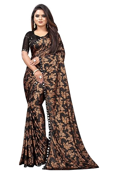 Market Magic World Womens Lycra Saree With Bloues Piece