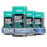 Right Guard Humidity Breaker Antiperspirant &amp; Deodorant for Men, Cold Front Scent, 2.5oz (4 Pack) Invisible Solid, 72 Hour Sweat and Odor Control, Humidity Activated