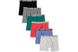 Calvin Klein boys Modern Cotton Boxer Brief Underwear 6 Pack