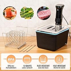 HOMENOTE Container 12 Quart with Lid & Rack and