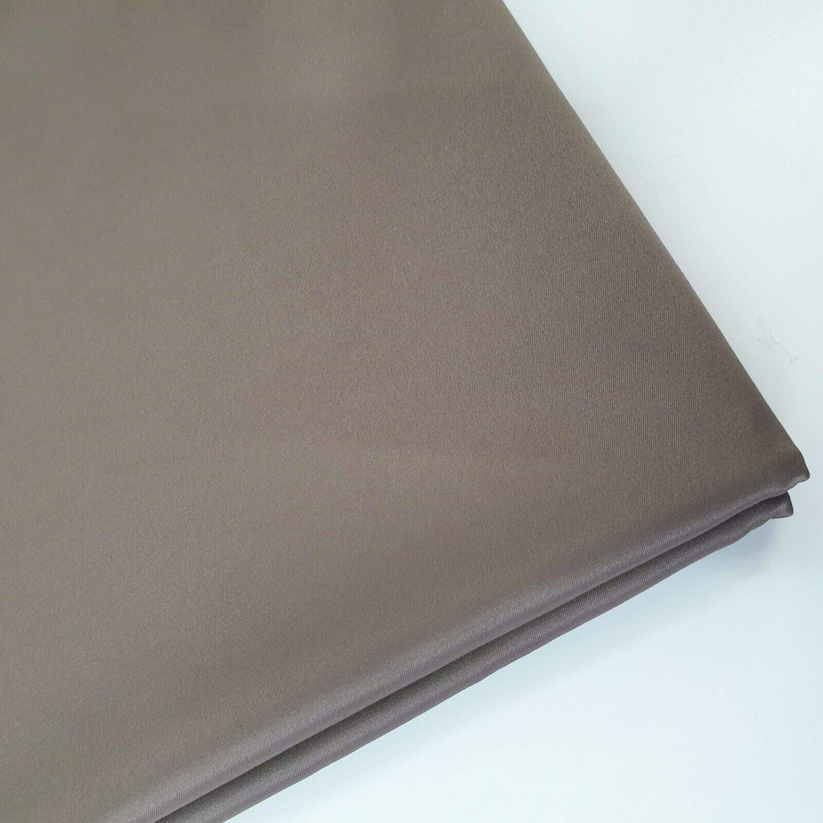 Textile Station Cotton Sateen Curtain Lining Dress Craft Premium Fabric 54" by The Meter (Pre Cut 1 Meter) (3 Colour) (Khaki)