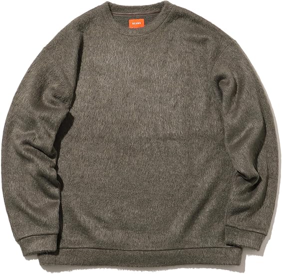 Amazon ビームス ニット セーター シャギー クルーネック ニット メンズ セージ S セーター 通販