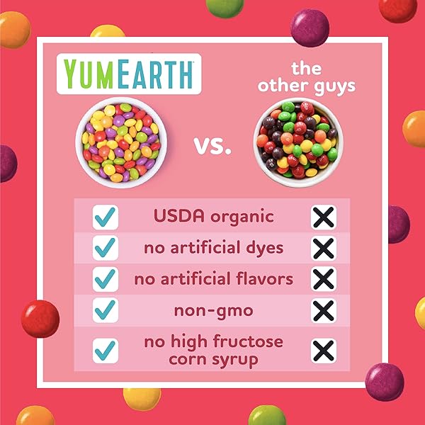 YUMEARTH ORGANIC GIGGLES CHEWY CANDY – ALLERGY FRIENDLY, NO ARTIFICIAL DYES, NON GMO, GLUTEN FREE, FRUIT FLAVORED, VEGAN CANDY SNACKS 0.5 OZ (BOX OF 15)​