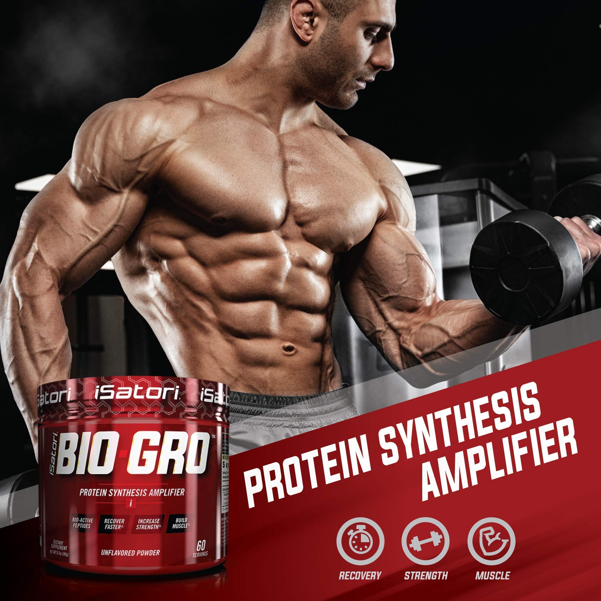 iSatori Bio-GRO Protein Synthesis Amplifier - Unflavored (60 Servings) & iSatori Amino-GRO BCAA Powder - Blue Razz Snow Cone (30 Servings)