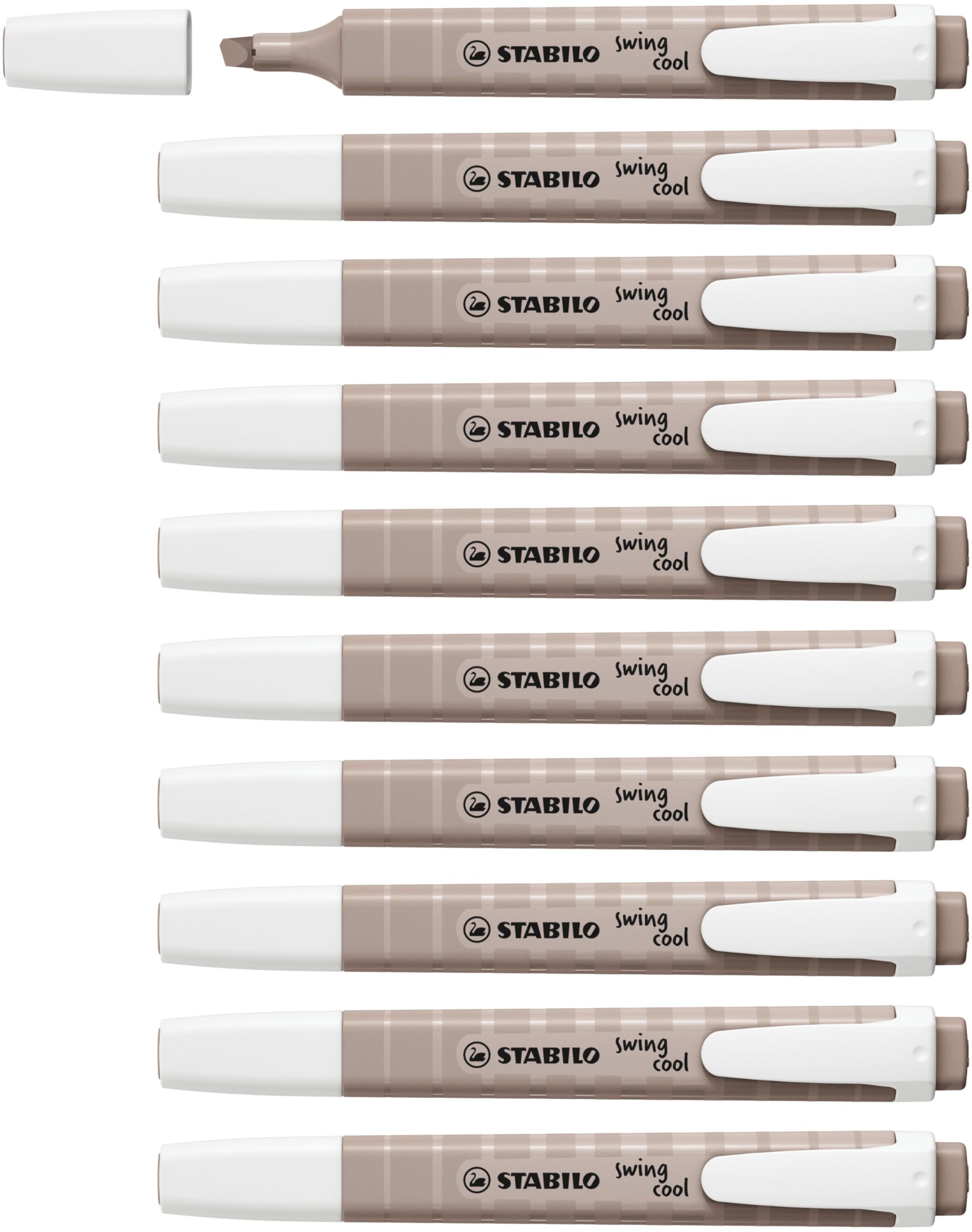 STABILO swing cool NatureCOLORS - Highlighter - Pack of 10 - Warm Grey