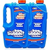 JOYIN 2 Bottles Bubbles Refill Solutions 64 oz (up to 5 Gallon) Big Bubble Solution 64 OZ Concentrated Bubble Solution for Bu