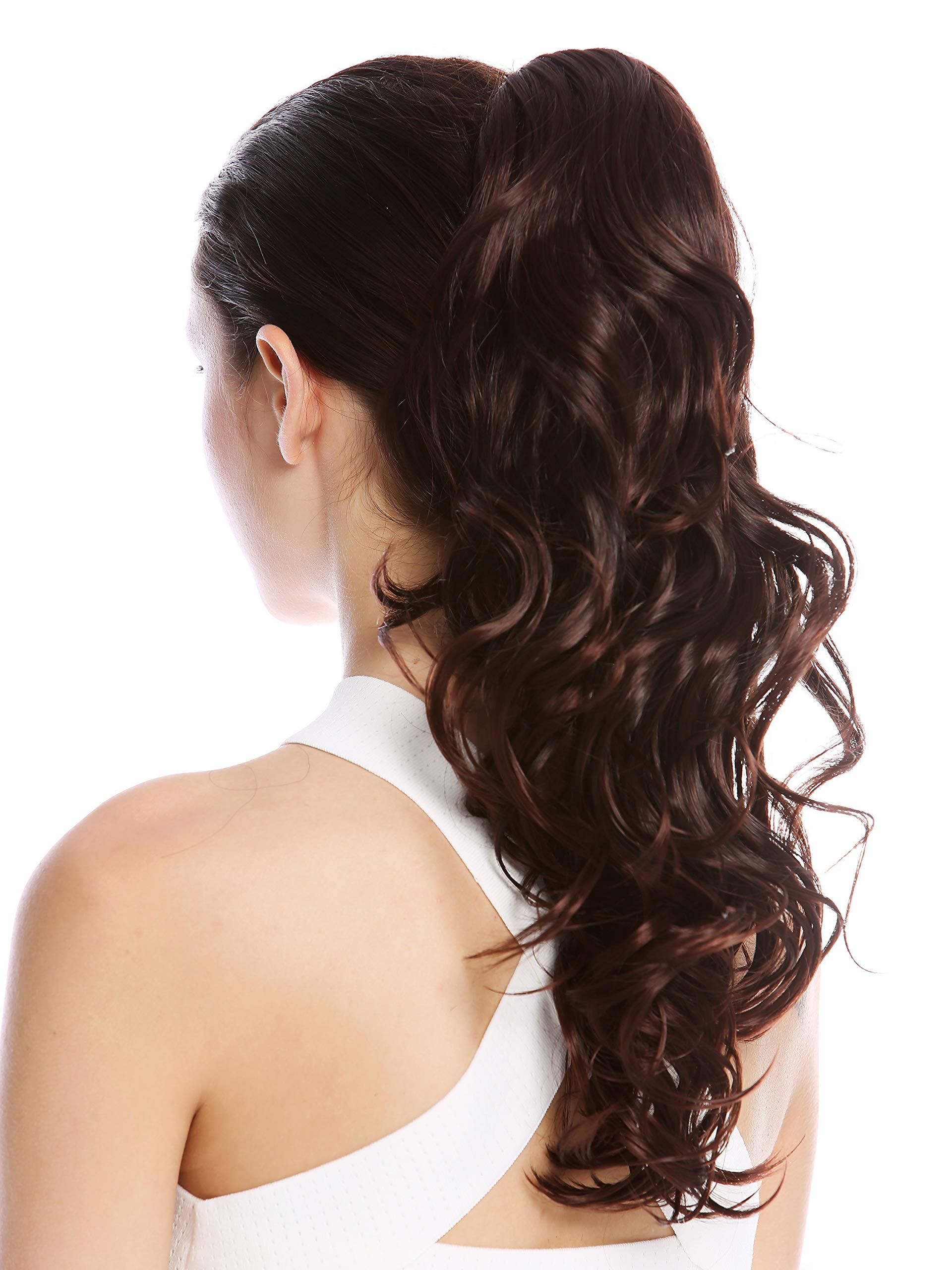 WIG ME UP - N399-V-2T33 Ponytail Hairpiece Extensions long slightly curled defined curls mahogany brown mix 17inch