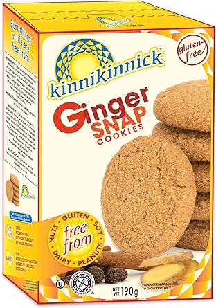 Kinnikinnick Foods Gluten Free Ginger Snap Cookies 190 Grams Amazon Ca Grocery