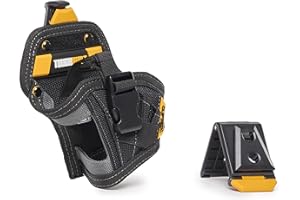 TOUGHBUILT Drill Holster, Heavy-Duty Tool Holster with ClipTech Hub, Adjustable Safety Strap, Bit Pockets, and Rugged 1680D Reinforced Construction for Secure Drill Storage on The Jobsite