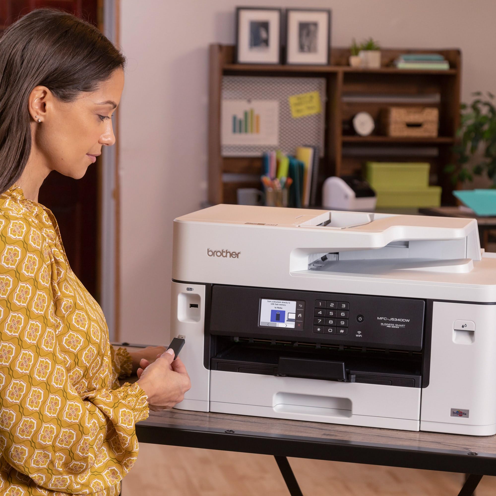 Brother MFC-J5340DW Professional Wireless Color Inkjet All-in-One Printer, 11