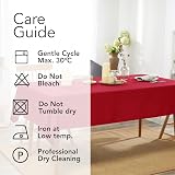 Deconovo Table Cloth 137x274cm Red Water Resistant Oxford Polyester view 6