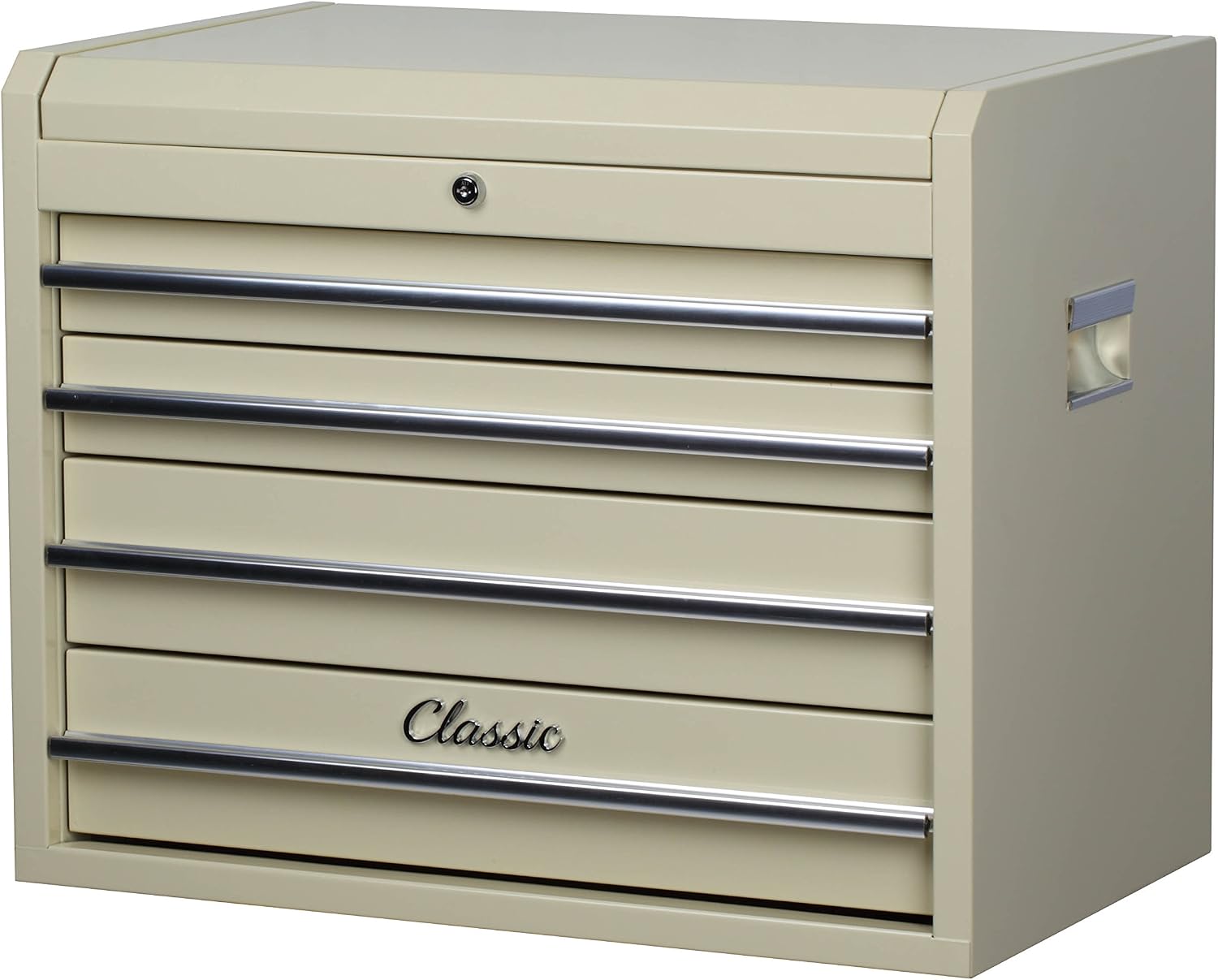 Hilka CL4DC 4 Drawer Classic Chest, 66.1cm(w) x40.5cm(d) x53.2cm(h), Beige, 66.1CM(W)X40.5CM(D)X53.2CM(H) - Image 3