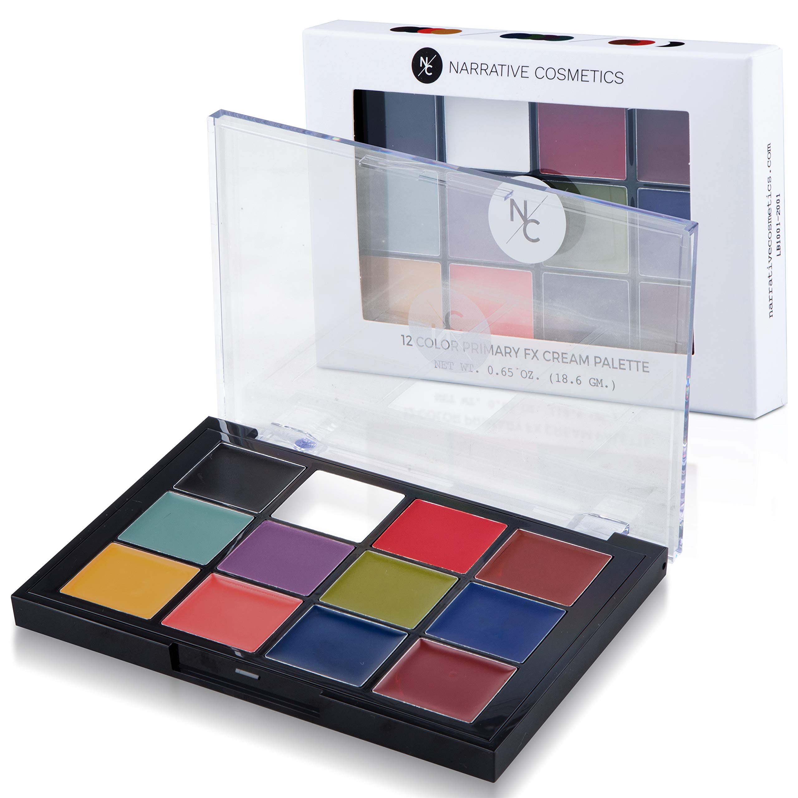 12-Color Primary FX Cream Palette, Professional Quick Drying Waterproof SFX Makeup for the Stage, Film, Costumes, Cosplay