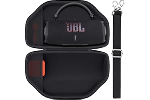 Baval Hard Portable Case Compatible with JBL Charge 6/Charge 5 Portable Waterproof Bluetooth Speaker(Black Case)