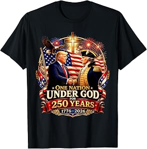 250 Years America Anniversary 250th Trump Washington T-Shirt