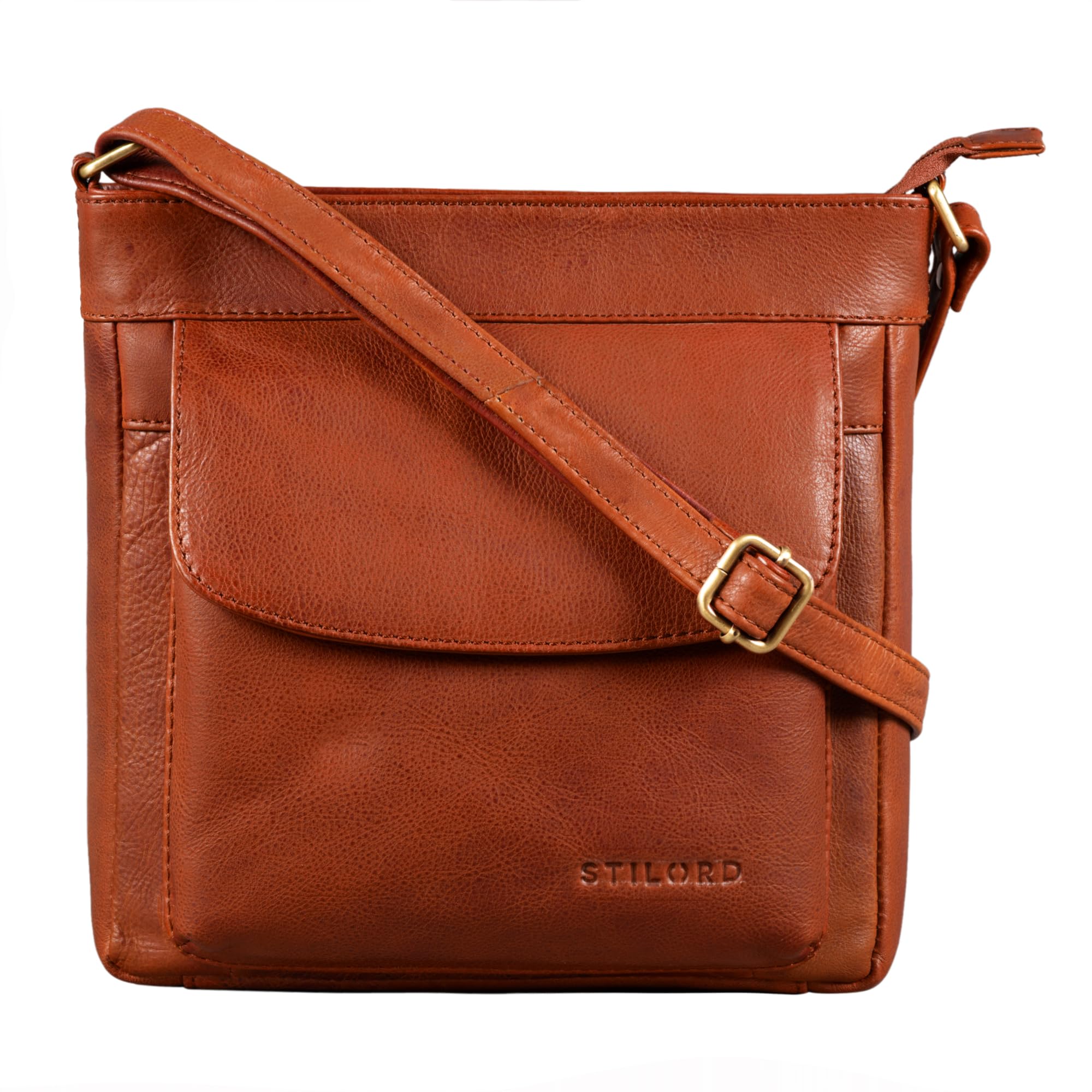 STILORD "Melina" Vintage Women's Leather Bag Small Shoulder Bag for Ladies Elegant Handbag Leisure Evening Bag Genuine Leather Colour:Arona - Brown