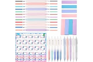 TuErcao Bible Highlighters, Bible Study Supplies with 12 Highlighters and 10 Pens, 75 BibleTabs, Sticky Notes, Christian Birt