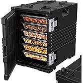 CAMMOO NSF 95Qt Food Warmer with Wheels &amp; 304 Stainless Steel Latch | LLDPE Insulated Food Carrier for 6 Full-Size Pans(NOT Included) Hot Boxes for Catering Food Warmers for Parties