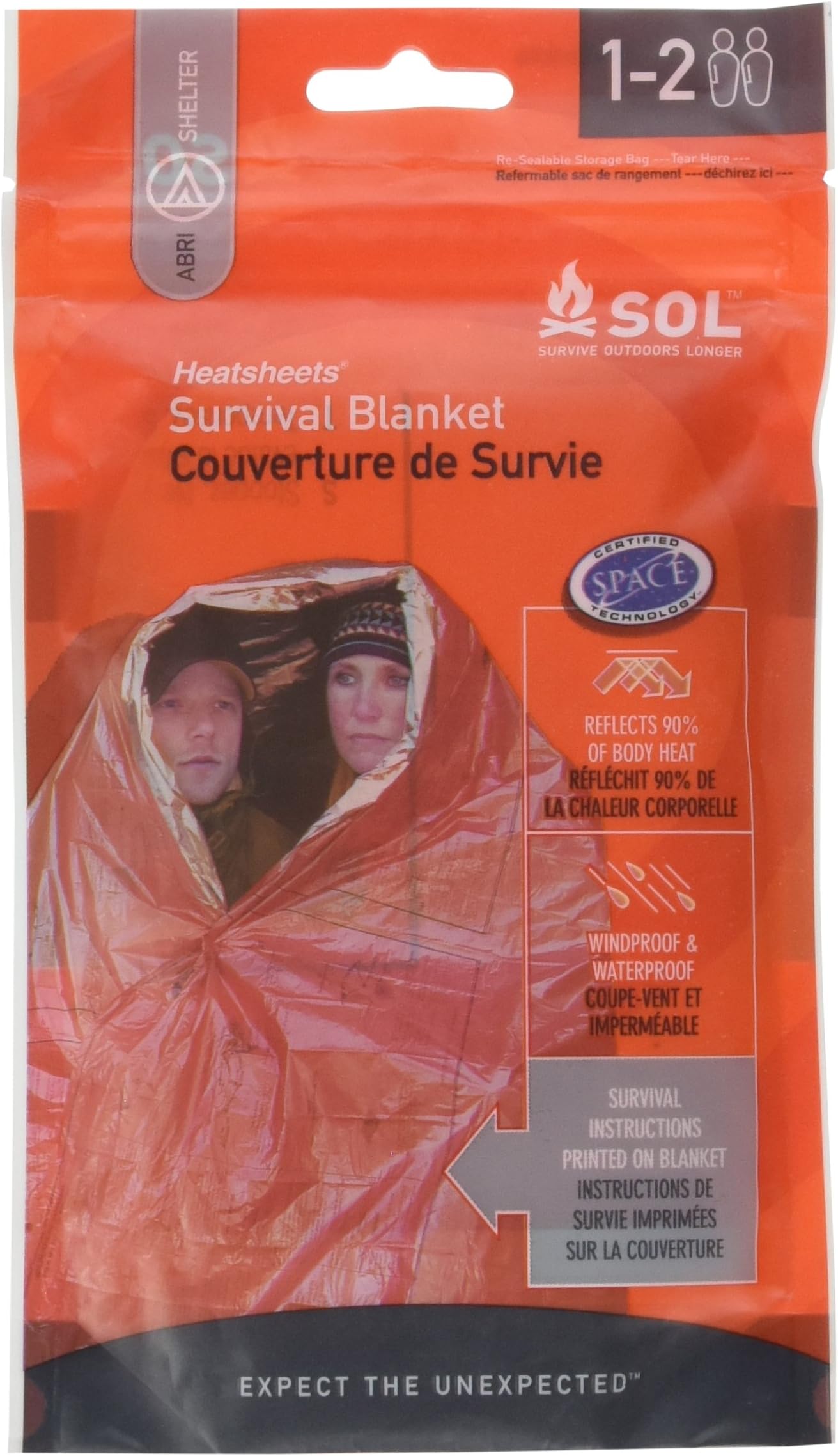 Advanced Medical Kits Survival Blanket (2 Person) - AW17 - One - Orange