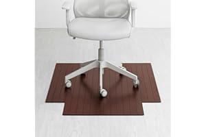 Anji Mountain Office Chairmat Thickest & Sturdy Bamboo Chairmats Highly Premium Quality Anti-Slip Heavy Duty For Multi-Purpose Hardwood Floor Office & Home Floor Protector Office Chair mat-5mm Thick