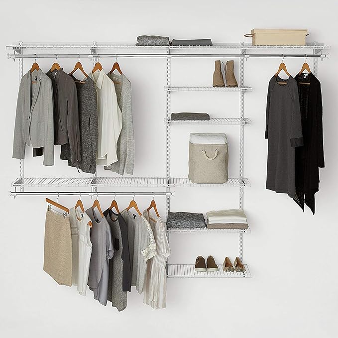 Rubbermaid Configurations Custom Closet Deluxe Kit, White, 48 Foot