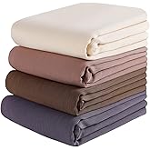 Febfim 4PCS Premium Dubai Muslim Women Chiffon Crinkle Hijab Scarf Plain Chiffon Bubble Hijab Wrap Shawl