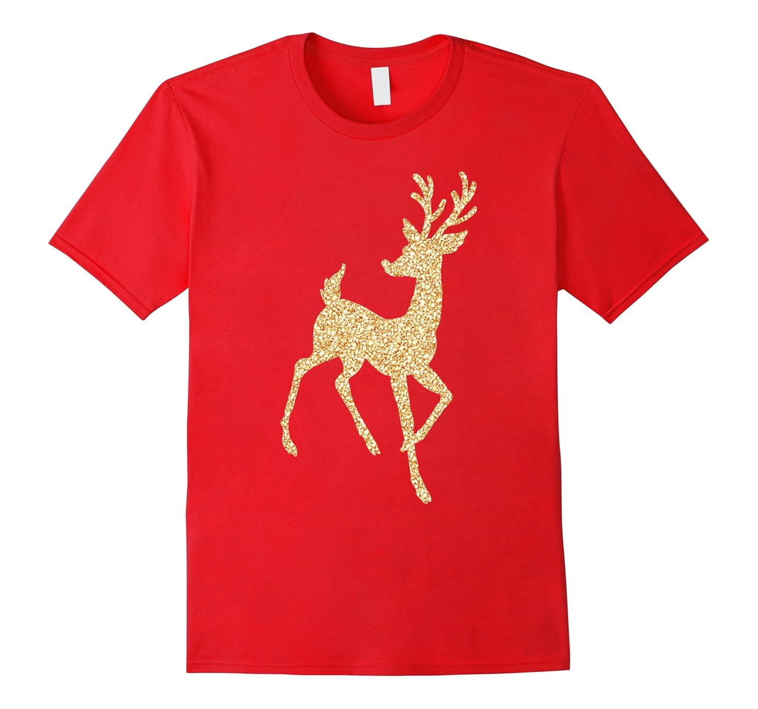 Gold Glitter Reindeer Christmas Shirt Holiday Deer Gift-ANZ