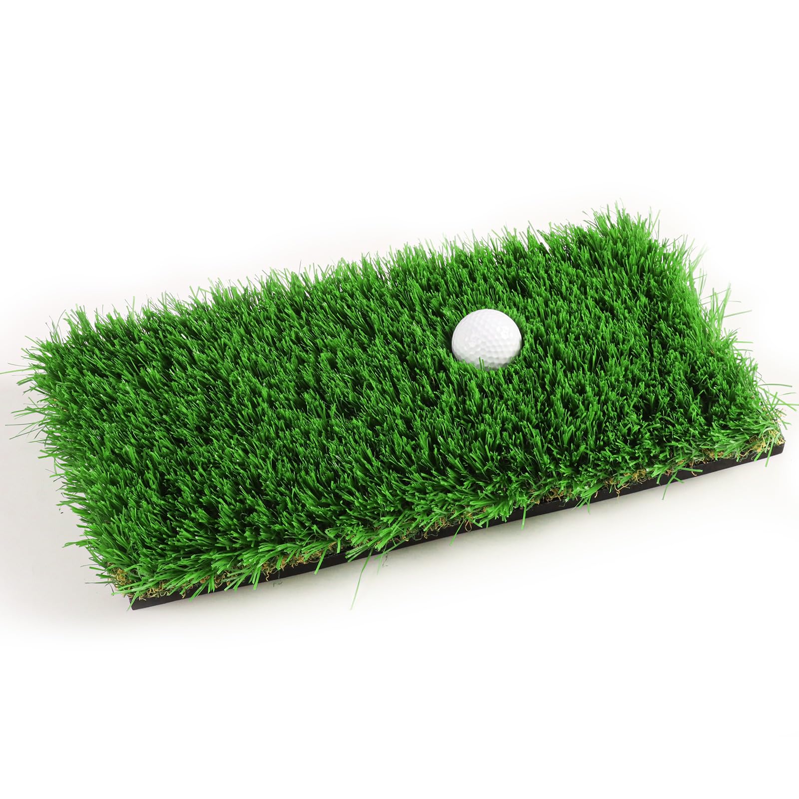 FINGER TEN Golf Hitting Mat Rough Turf Long Grass 50mm Height With Shock-Absorbing Bottom, Portable Golf Aid Training Mat For Driving & Chipping Outdoor Indoor Practice (40 * 20cm long grass)