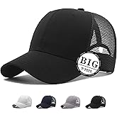 MUNULA Oversize Large Mesh Trucker Hat Big Head Hats for Men XXL Baseball Cap Breathable Dad Hat Adjustable 23.6"-25.6"