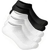 MARRDO Women's Ankle Cotton Socks, No Show Athletic Running Low Cut White Socks