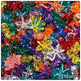 BeadTin Multi Colored Transparent 25mm Sunburst Craft Beads (80pcs)