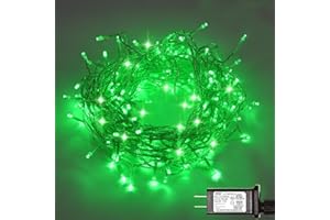 ILLUMINEW 300 Led Green Outdoor String Lights Waterproof St. Patrick's Day Decorations, 108 Ft Led String Lights for Bedroom, 8 Modes Plug in Fairy Lights for Christmas Room Decor