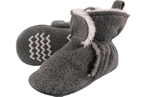 Hudson Baby Unisex Baby Cozy Fleece and Faux Sherpa Booties