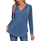 Iandroiy Women's Fashion Tops Hoodies for Women Pullover Oversized Sweatshirts Long SLeeve Shirts Loose Fit