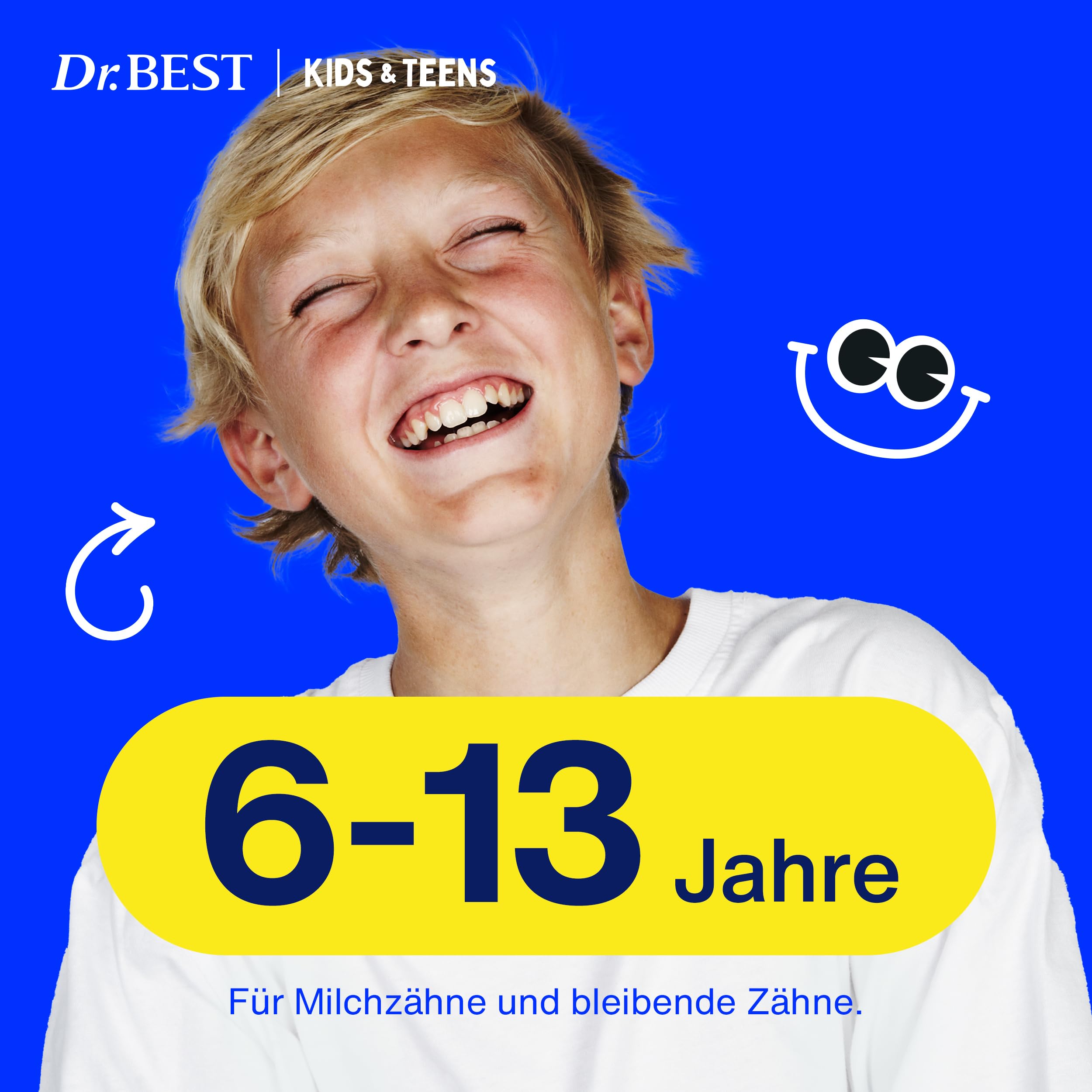 Dr.BEST Kids & Teens Zahnbürste, 6 bis 13 Jahre, Weich, 1 Stück, mit 4 Vorteilen für neue, bleibende Zähne 2