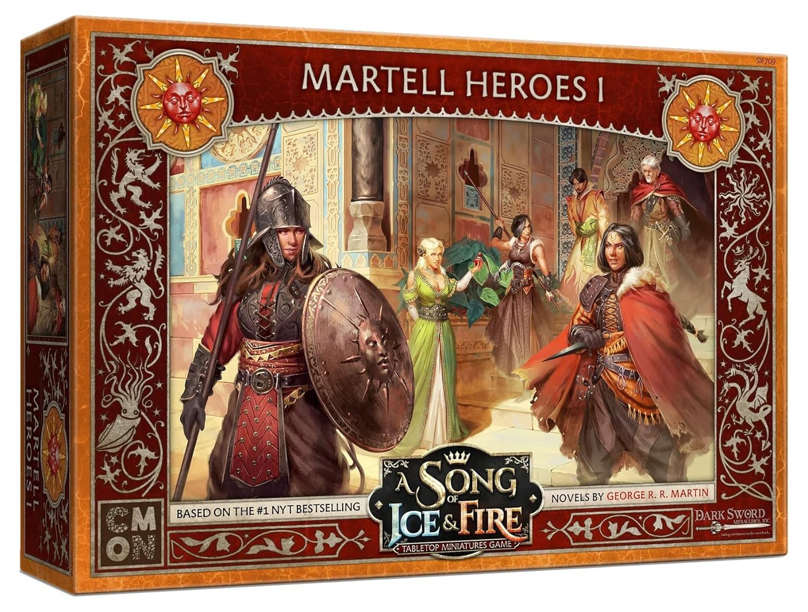 Cmon A Song of Ice and Fire Tabletop Miniatures Game Martell Heroes I Box Set | Strategy Game for Teens and Adults | Ages 14+ | 2+ Players | Average Playtime 45-60 Minutes, Multicolor (SIF709)