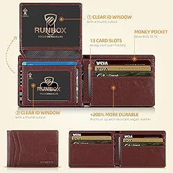 RUNBOX Wallet for Men and Women Slim Rfid Leather 2