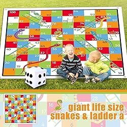 Realspring 9.8 ft Giant Snakes and Ladders Game
