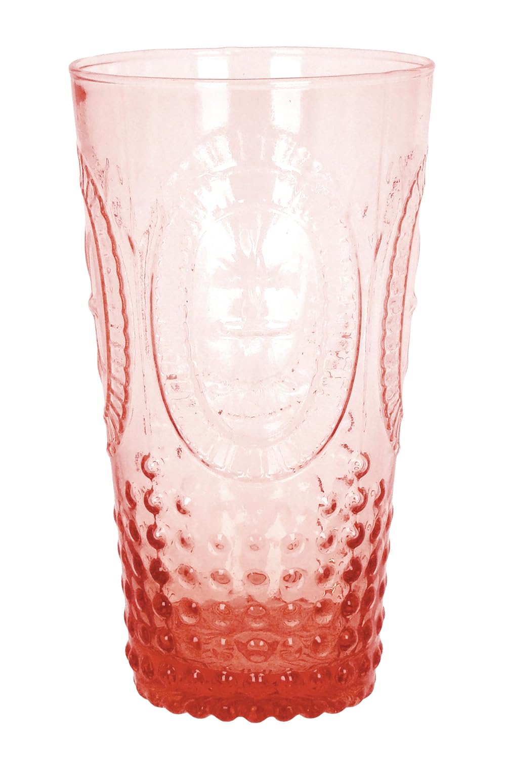 Zrike Brands Renaissance Pressed Glass Tumbler, Pink Set