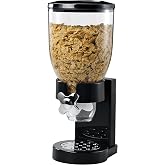 Honey-Can-Do Dry Food Dispenser, Single Control, Black/Chrome